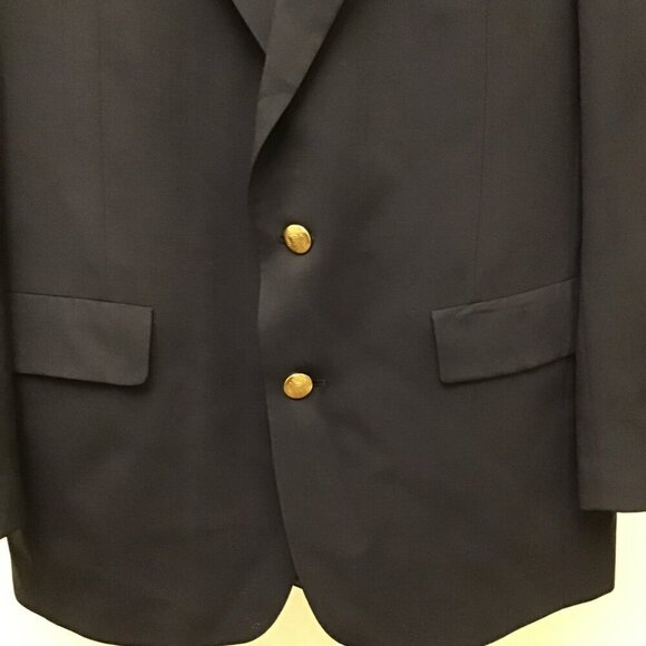 Hart Schaffner & Marx 41R Men’s Blazer Jacket Navy Blue Australian Wool - Picture 5 of 11